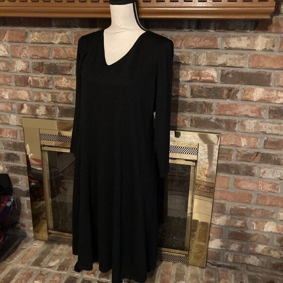 Worthington Black Knit Dress Size Large NWT - Picture 2 of 8